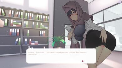 TSUNDERE MILFIN [HENTAI game] lifted her skirt and showed her pussy