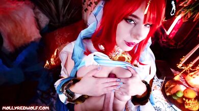 Genshin Impact. Nilou's kinky dance will make you cum - MollyRedWolf