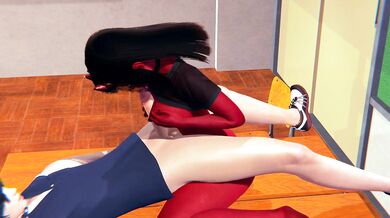 Succubus Meru best titsfuck in classroom hentai