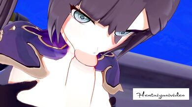 Genshin Impact Hentai - Mona Uncensored hentai in the street 2/2