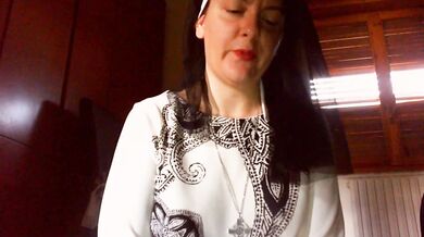 I am your blasphemous nun I blaspheme god and masturbate with a consecrated host