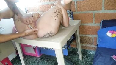 look how he plays with this whore's ass in Medellín Colombia