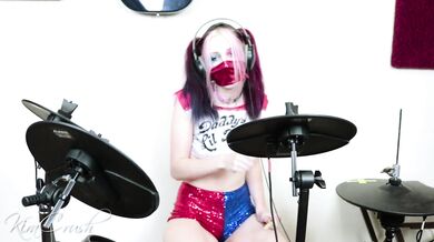 Harley Quinn Plays MSI Naked On Drums!!!! (Straight To Video)