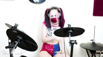 Harley Quinn Plays MSI Naked On Drums!!!! (Straight To Video)