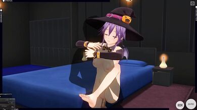3D HENTAI pumpkin girl fucking the night before halloween