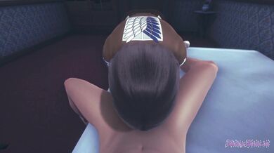 Attack on Titan Hentai - Mikasa cunnilingus and blowjob