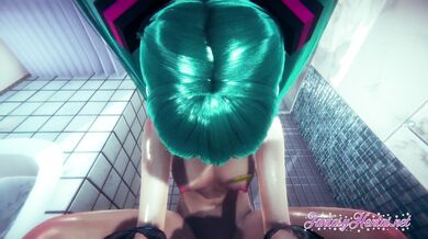 Vocaloid Hentai - POV Miku Blowjob and Fucked