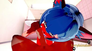 BNA Hentai - Michiru Yiff at Toilet 2/3