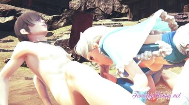 Frozen - Elsa Blowjob with cum in her mouth and swallow