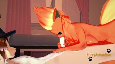 Pokemon Hentai - Flareon blowjob to dog with cum in her mouth