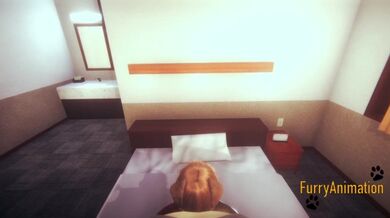 Furry Hentai - 2 Dogs blowjob and cum in her mouth