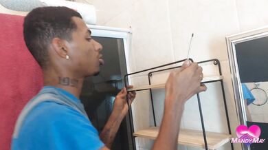 Anal enema and 100% anal sex with the black BBC