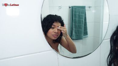 Sweet, cute, petite latina step sister babe fucked hard on bed by step brother