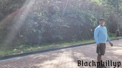 Trail with the new one then we changed the path there was a quickie in the middle of the forest - Bl