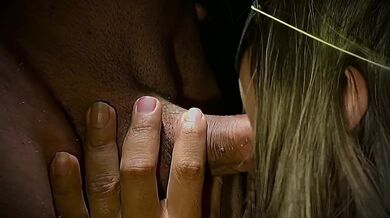 Amateur sloppy blowjob with an oral creampie. Close-up. DINAHOME