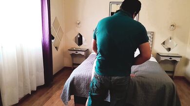 I called my neighbor to my room because the TV wasn't working and we ended up fucking hard