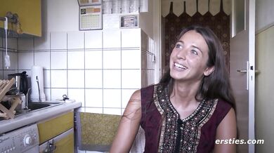 Ersties - Tantalizing Tanja Rubs Herself Down With Oil Before Fingering Her Wet Pussy