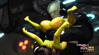 Crazy anal alien sex with a huge cock in the spacecraft