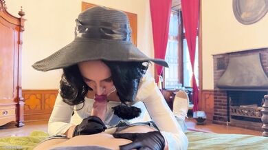 Lady Dimitrescu sucks and fucks . Resident Evil Village Cosplay Halloween 2023