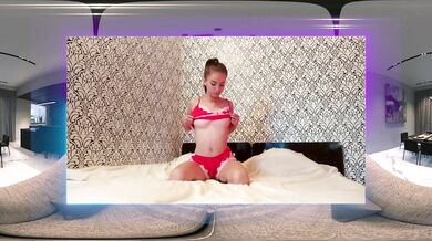 StripVR Alena Fingers herself - you control the experience as she strip and plays with herself