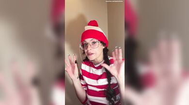 Busty brunette Waldo bounces on it after you find her lonely and feral