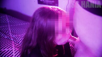 Beautiful Girl sucking a small dick to get all the cum it remains in his balls