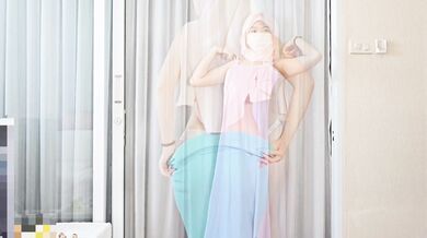 Stunning Hijab Try-On: Modern Dresses with a Twist.