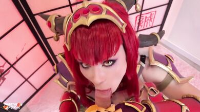 Hot Busty Alexstrasza from World of Warcraft Deepthroats and Hard Fucks Cock POV