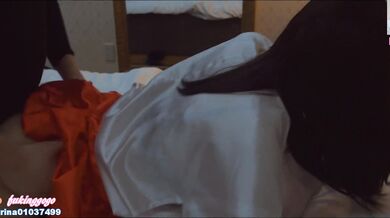 [ERINA1]Shrine maiden clothes japanese school girl creampied with no birth control [2/2]