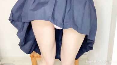 SchoolGirl Cosplay Hentai WebCam Masturbation Look at the Tiny Body❤︎ Japanese Uncensored