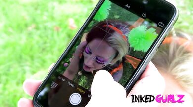 Inked Gurlz - Fairy Inked Babe Banged Outside