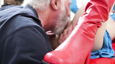 Candy White “Supergirl Solo 1-2” Bondage Doggystyle Blowjobs Deepthroat Oral