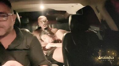 Married Queen Hotwife cuckolded Uber and fucked in the car with her gifted Lover