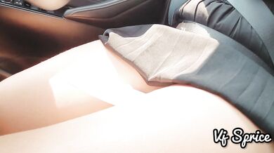 College Thai Student Cums in Car - Vj Sprice Ep4