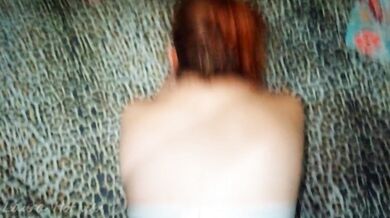 She loves to be fucked in the ass and pussy! Redhead anal and pussy orgasm and long cumshot!