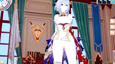 3D/Anime/Hentai. Genshin Impact: Ganyu gets fucked and teased by Diluc in the office !!