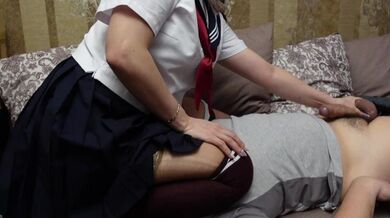 Schoolgirl Femdome Facesitting slave kiss pussy White Knee Socks Feet Foot Fetish
