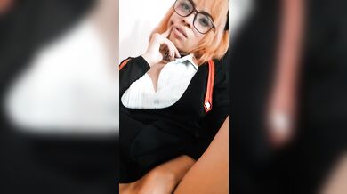 Schoolgirl otaku is filmed by her boyfriend