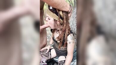 Hippie Girlfriend Deepthroats You at a Festival